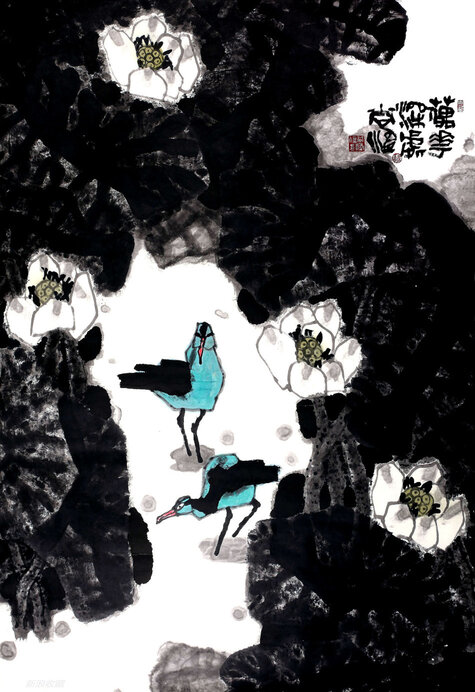 莲花深处 179x122cm